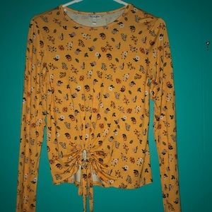 floral yellow long sleeve